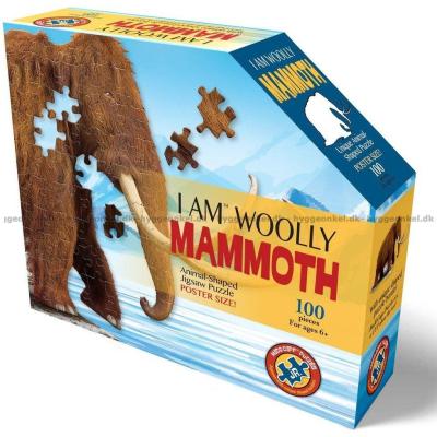 Jeg er: Mammut - Formet motiv, 100 brikker