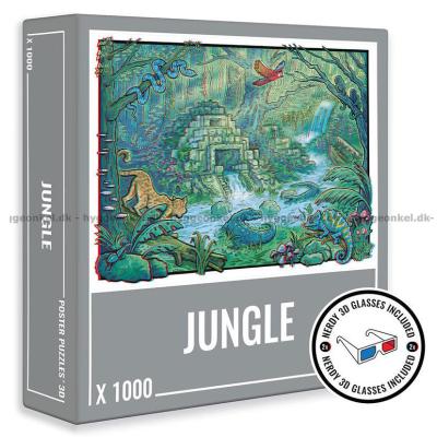 Jungelen - 3D-effect, 1000 brikker
