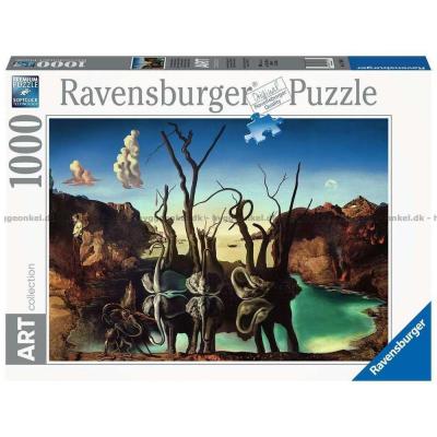 Dali: Swans reflecting elephants, 1940, 1000 brikker