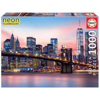 New York: Brooklyn Bridge - Lyser i mørket, 1000 brikker