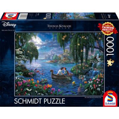 Disney: Kinkade - Den lille havfruen Ariel og prinsen, 1000 brikker
