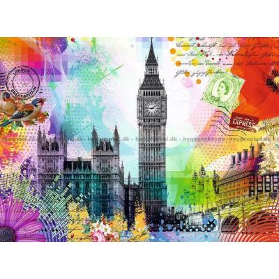 Bilde av Postkort fra London, 500 brikker