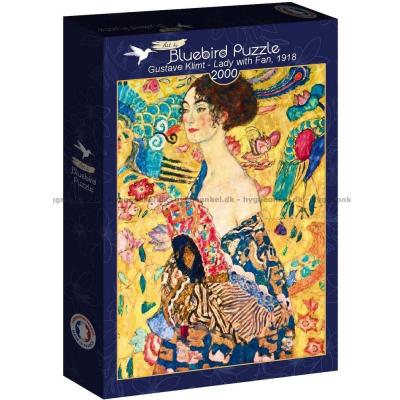 Klimt: Kvinne med vifte, 2000 brikker