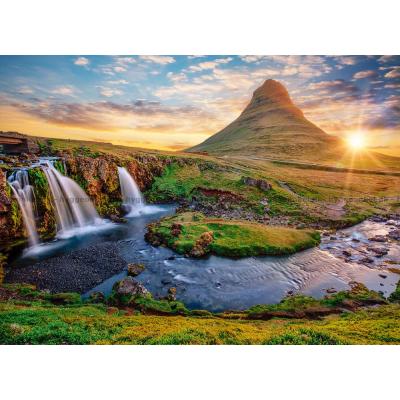 Island: Fossefallet Kirkjufell, 2000 brikker