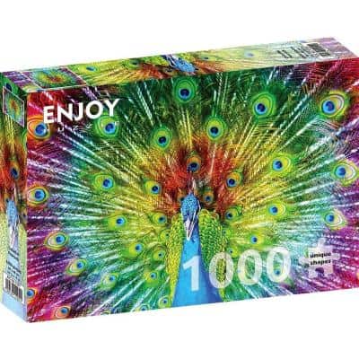 Fargerik påfugl, 1000 brikker