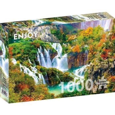 Kroation: Fossefall i Plitvice - Høst, 1000 brikker