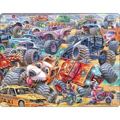 Monster truck race - Rammepuslespill, 35 brikker