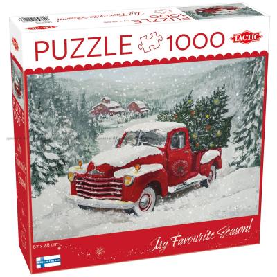 Bilen med juletreet, 1000 brikker