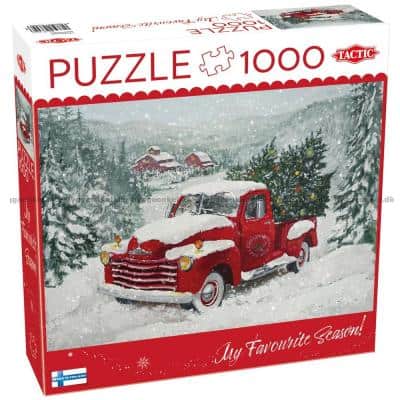 Bilen med juletreet, 1000 brikker