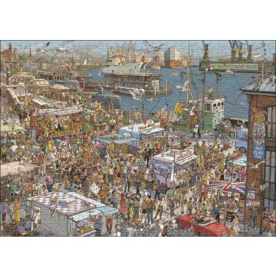 Bilde av Göbel & Knorr: Marked på havnen, 2000 brikker