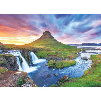 Bilde av Kirkjufel fossefallet, Island, 1000 brikker