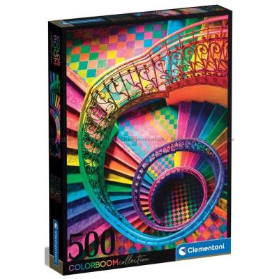 Fargegradiant: Spiraltrappen, 500 brikker