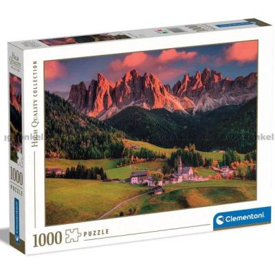 Italien: Dolomittene i solnedgang, 1000 brikker