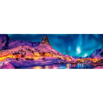 Bilde av Norge: Nordlys over Lofoten - Panorama, 1000 brikker
