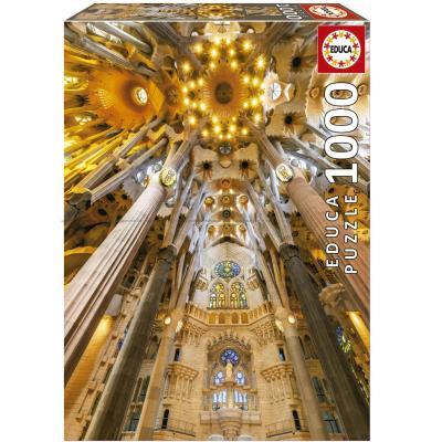 Kikk inn i Sagrada Familia, Barcelona, 1000 brikker