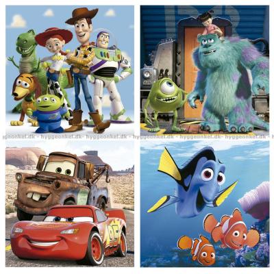 Bilde av Disney: Pixar, 4-i-1, 12 brikker