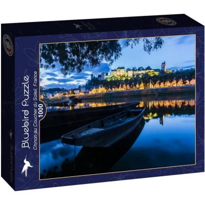 Frankrike: Chinon ved solnedgang, 1000 brikker