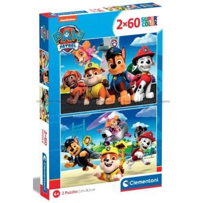 Paw Patrol: Heltene samlet, 2x60 brikker