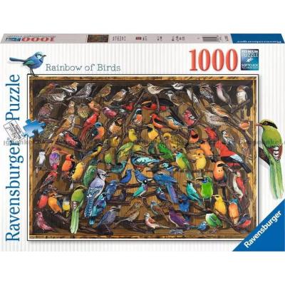 Fugler i regnbuens farger, 1000 brikker