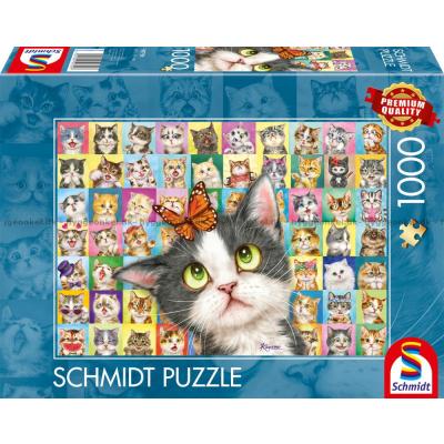 Uttrykksfulle katter, 1000 brikker
