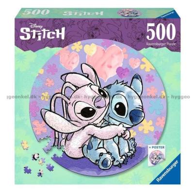 Disney: Stitch - Rundt puslespill, 500 brikker