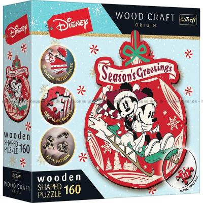 Disney: Mikke og Minni Jul - Formet motiv, 160 brikker