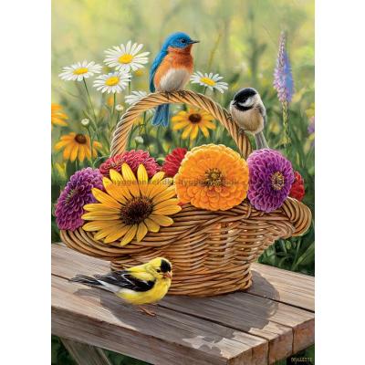 Bilde av Millette: Kurven med blomster, 1000 brikker