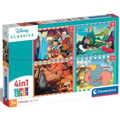 Disney: Klassikere, 4-i-1, 12 brikker