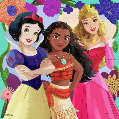 Bilde av Disney-prinsesser, 3x49 brikker