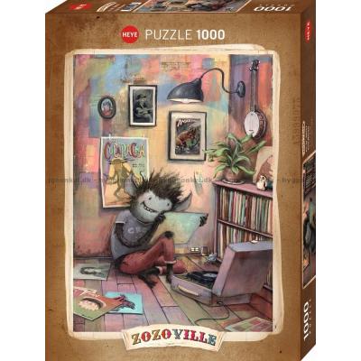 Zozoville: Vinylplate monster, 1000 brikker