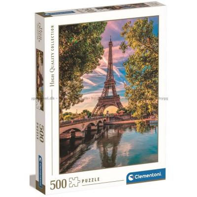 Frankrike: Eiffeltårnet ved Seinen, 500 brikker