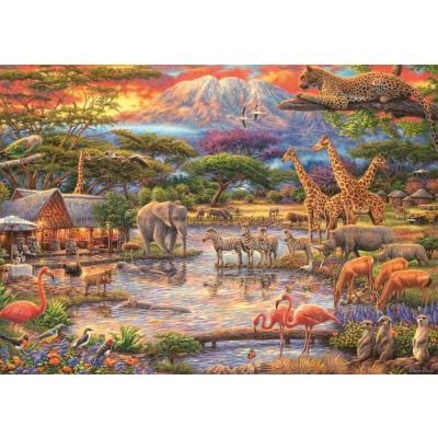 Bilde av Pinson: Dyrene ved Kilimanjaro, 500 brikker
