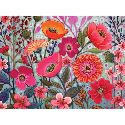 Bilde av Rosa blomster, 275 brikker