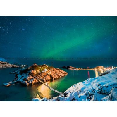 Bilde av Norge: Nordlys over Bergsfjord, 500 brikker