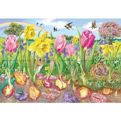Bilde av Daughters: Blomsterløk og rotgrønnsaker, 4x500 brikker