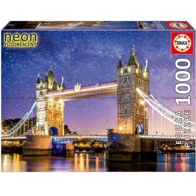 London: Tower Bridge - Lyser i mørket, 1000 brikker