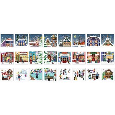 Bilde av Julekalender: Byen ved juletider, 24x50 brikker