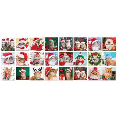 Bilde av Julekalender: Julkatter, 24x50 brikker