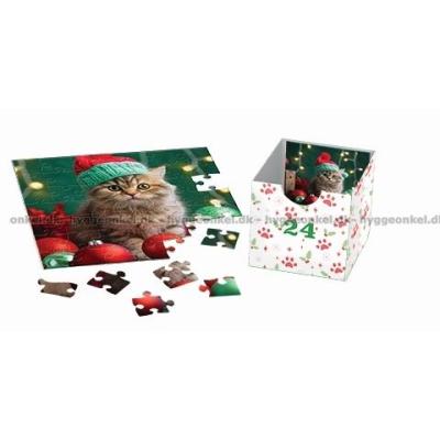 Bilde av Julekalender: Julkatter, 24x50 brikker