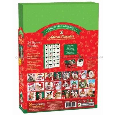 Bilde av Julekalender: Julkatter, 24x50 brikker