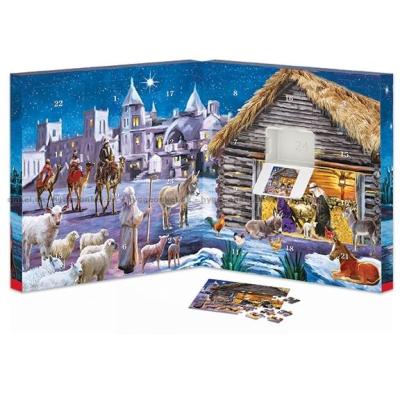 Bilde av Julekalender: Et barn er født i Bethlehem, 24x50 brikker