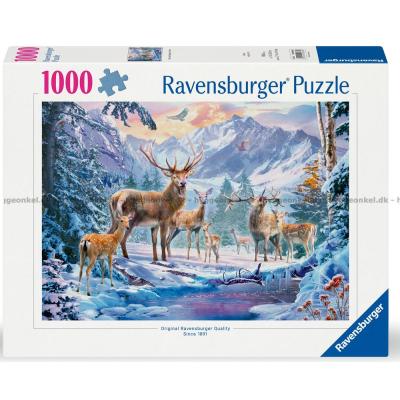 Hjorten om vinteren, 1000 brikker