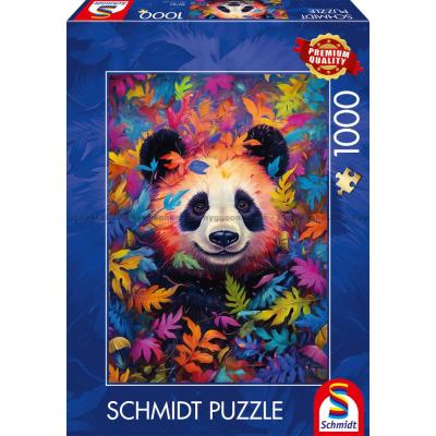 Panda blant farkerike blader, 1000 brikker