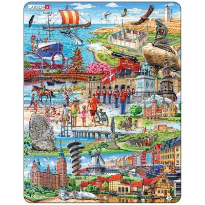 Danmark - Rammepuslespill, 140 brikker