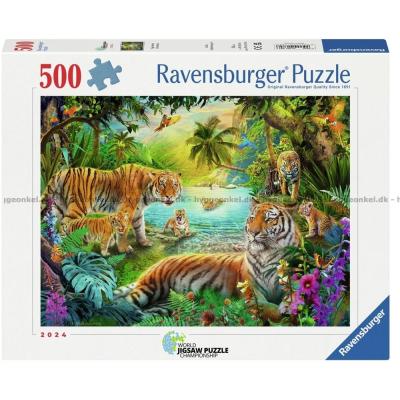 Tigerflokken ved vannhullet, 500 brikker