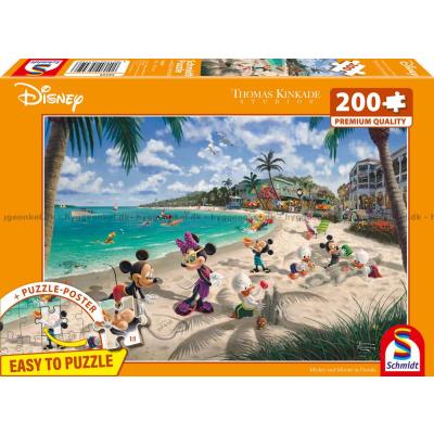 Disney: Kinkade -Mikke og Minni i Florida, 200 brikker