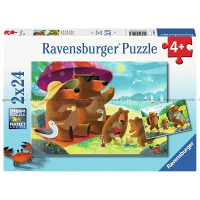 Bjørnefamilien på ferie, 2x24 brikker