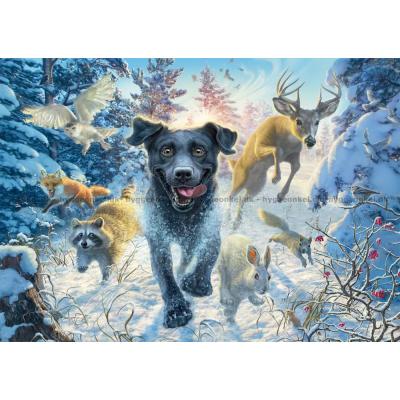 Bilde av Fredrickson: Labrador i snøen, 1000 brikker