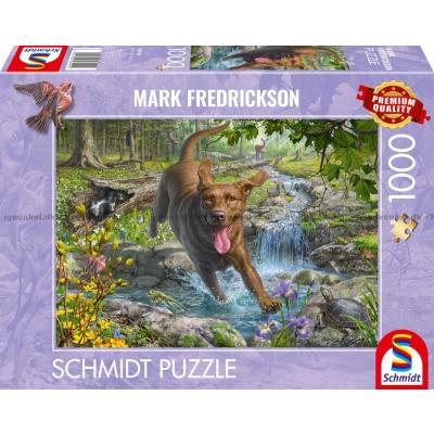 Fredrickson: Labrador ved bekken, 1000 brikker