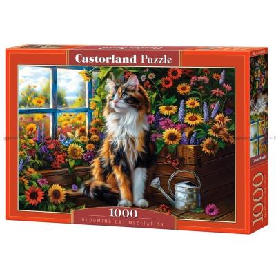 Katten blant blomstene i boden, 1000 brikker